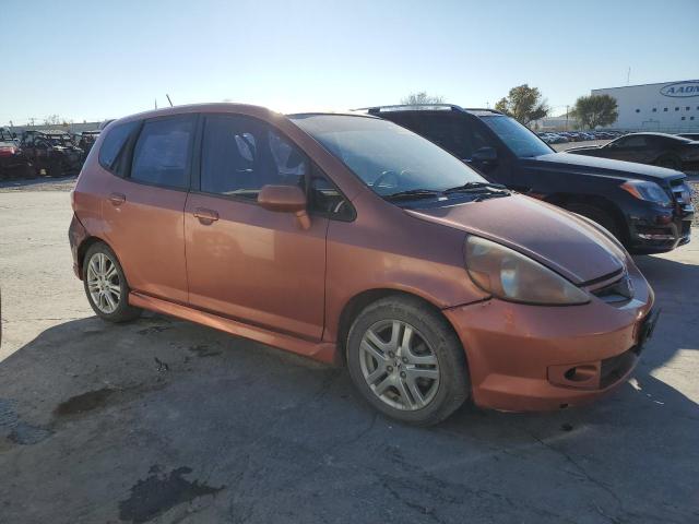 JHMGD38627S051509 - 2007 HONDA FIT S ORANGE photo 4