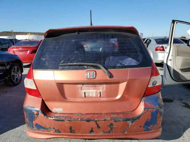 JHMGD38627S051509 - 2007 HONDA FIT S ORANGE photo 6