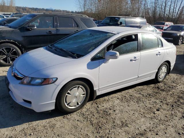 JHMFA3F23AS005859 - 2010 HONDA CIVIC HYBR WHITE photo 1