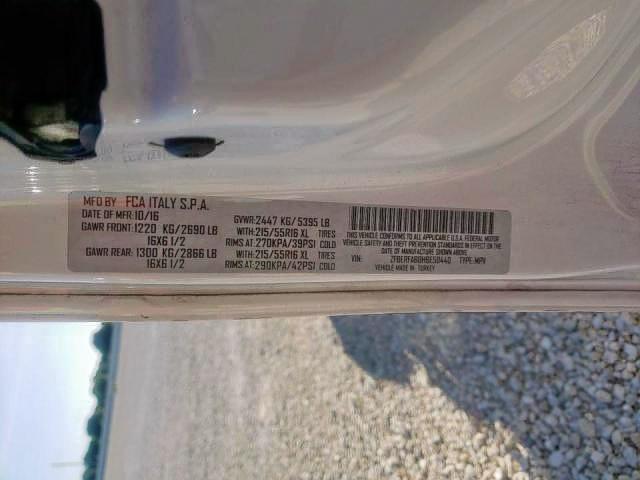 ZFBERFAB0H6E50440 - 2017 RAM PROMASTER أبيض صورة 10