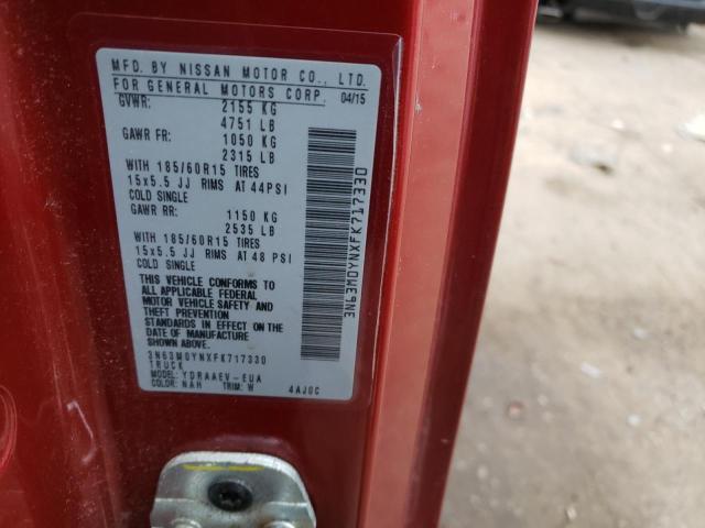 3N63M0YNXFK717330 - 2015 CHEVROLET CITY EXPRE RED photo 12