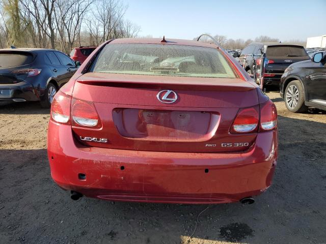 JTHCE96S670007538 - 2007 LEXUS GS 350 AWD BURGUNDY photo 6