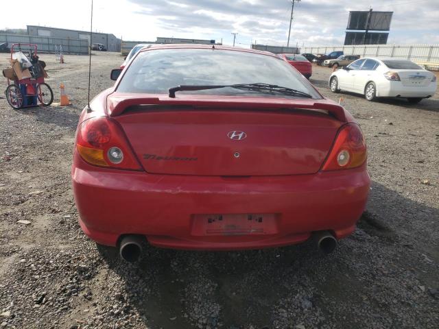 KMHHM65DX4U****** - 2004 HYUNDAI TIBURON RED photo 6