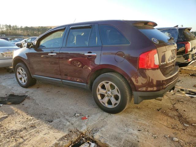 2FMDK4JC3BBB00229 - 2011 FORD EDGE SEL BURGUNDY photo 2