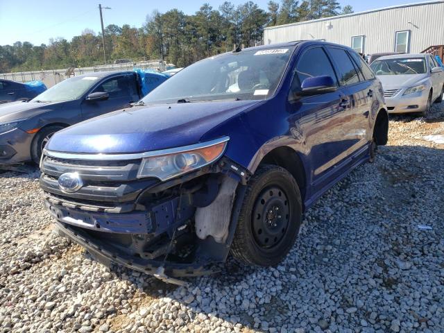 2FMDK3AK0DBB35458 - 2013 FORD EDGE SPORT BLUE photo 1