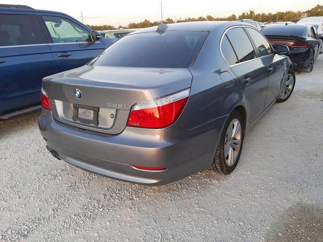 WBANV1C56AC444808 - 2010 BMW 528 XI GRAY photo 4