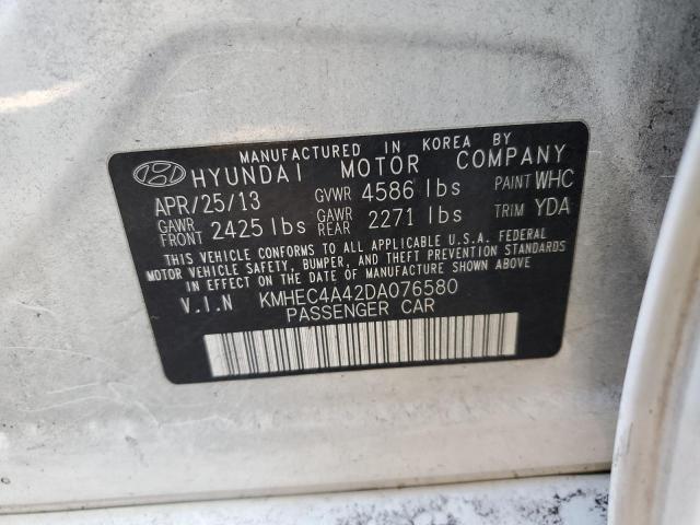 KMHEC4A42DA076580 - 2013 HYUNDAI SONATA HYB WHITE photo 12