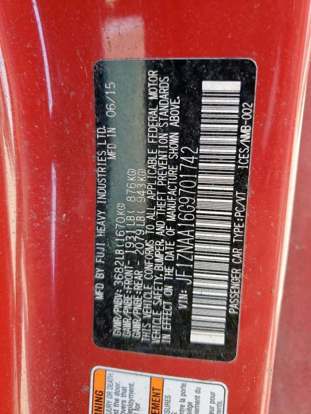 JF1ZNAA16G9701742 - 2016 TOYOTA SCION FR-S RED photo 10