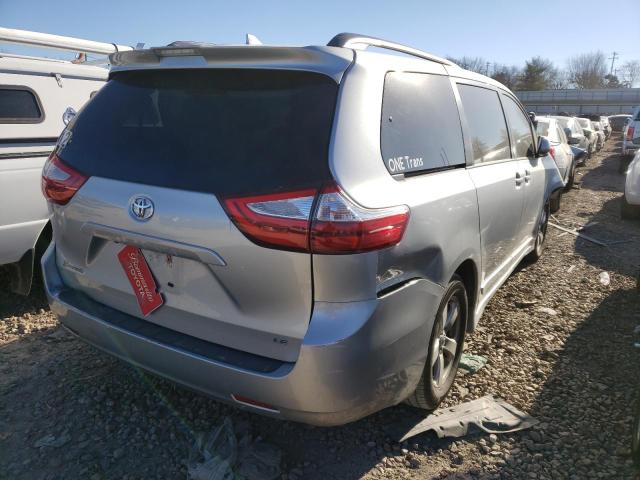 5TDKZ3DC6KS975929 - 2019 TOYOTA SIENNA LE SILVER photo 4