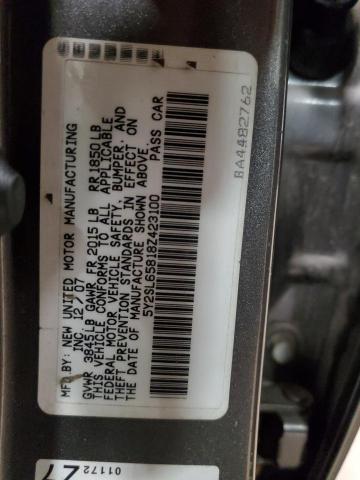 5Y2SL65818Z****** - 2008 PONTIAC VIBE GRAY photo 12