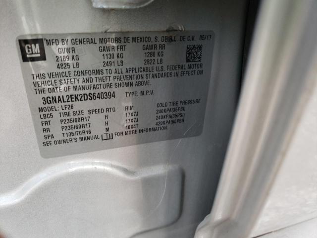 3GNAL2EK2DS640394 - 2013 CHEVROLET CAPTIVA LS ვერცხლისფერი ფოტო 13