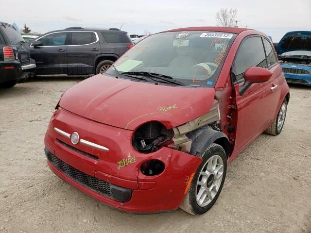 3C3CFFDR3CT379188 - 2012 FIAT 500 POP RED photo 2