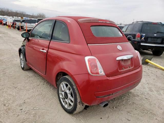 3C3CFFDR3CT379188 - 2012 FIAT 500 POP RED photo 3