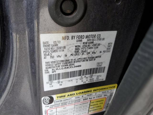 5LMJJ2J54CEL04486 - 2012 LINCOLN NAVIGATOR GRAY photo 14