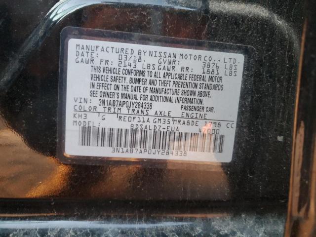 3N1AB7AP0JY284338 - 2018 NISSAN SENTRA S BLACK photo 13