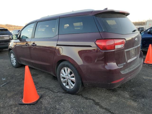 KNDMB5C10F6071010 - 2015 KIA SEDONA LX BURGUNDY photo 2