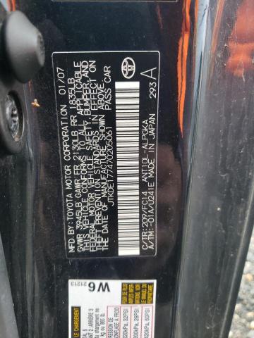 JTKDE177470205061 - 2007 TOYOTA SCION TC 黑色 照片 12