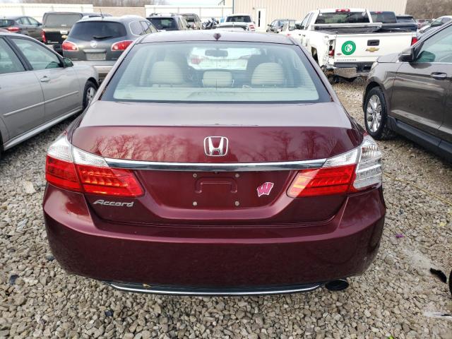 1HGCR2F87FA230005 - 2015 HONDA ACCORD EXL BURGUNDY photo 6