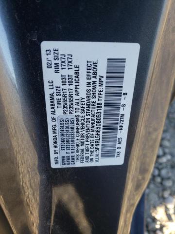 5FNRL5H65DB053188 - 2013 HONDA ODYSSEY EX GRAY photo 13