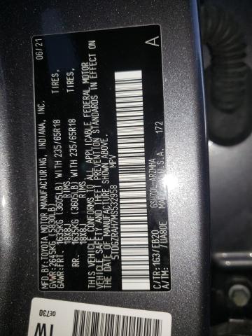 5TDGZRAH7MS532958 - 2021 TOYOTA HIGHLANDER Grafit foto 14