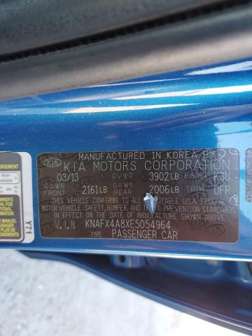 KNAFX4A8XE5054964 - 2014 KIA FORTE EX BLUE photo 13