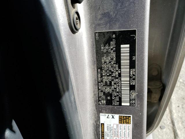 JTLKT334964060915 - 2006 TOYOTA SCION XB ვერცხლისფერი ფოტო 12