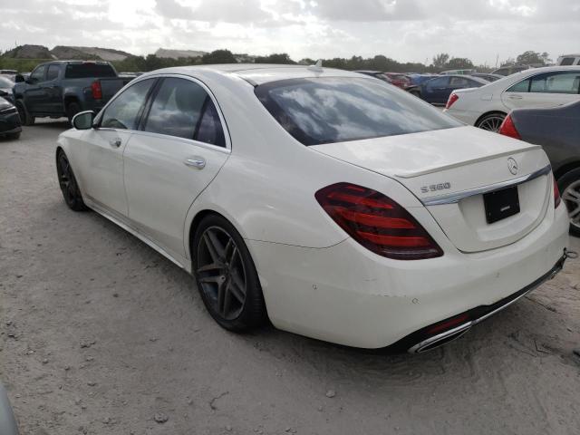 W1KUG8DB6LA555742 - 2020 MERCEDES-BENZ S 560 WHITE photo 2