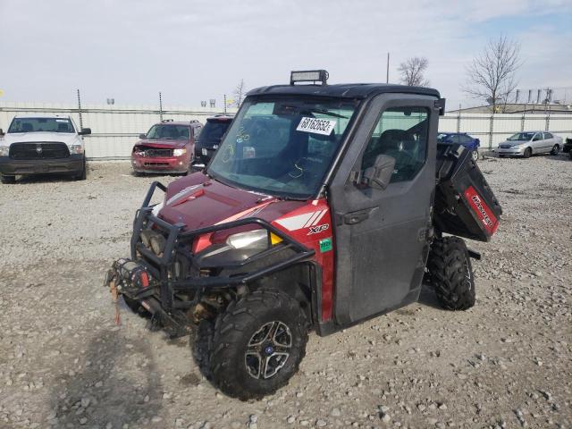 4XAUH9EA5DB162756 - 2013 POLARIS RANGER 900 RED photo 2