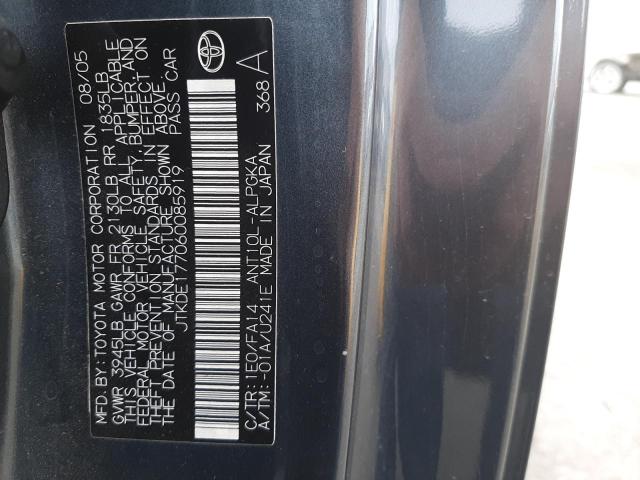 JTKDE177060085919 - 2006 TOYOTA SCION TC GRAY photo 12