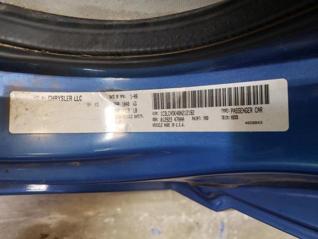 1C3LC45K48N212182 - 2008 CHRYSLER SEBRING BLUE photo 13