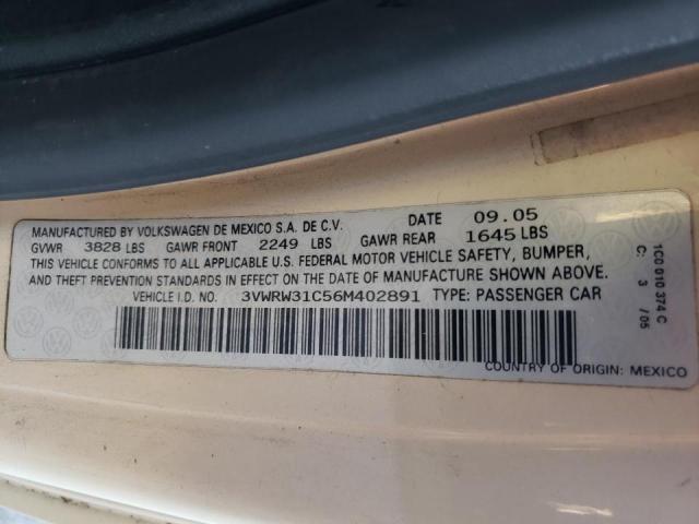 3VWRW31C56M402891 - 2006 VOLKSWAGEN NEW BEETLE 米色 照片 12