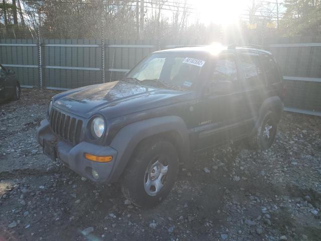 1J4GL48K84W280279 - 2004 JEEP LIBERTY BLUE photo 1