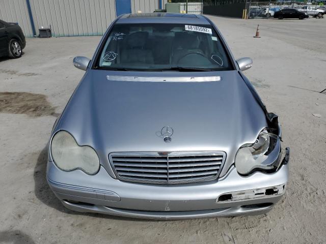 WDBRF61J53A472658 - 2003 MERCEDES-BENZ C 240 SILVER photo 5