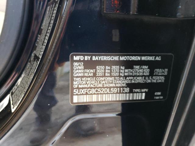 5UXFG8C52DL591138 - 2013 BMW X6 XDRIVE5 BLACK photo 13