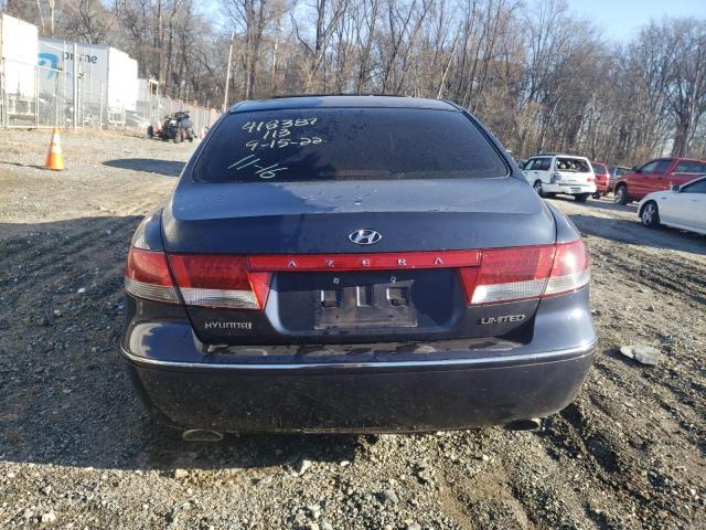 KMHFC46F96A116820 - 2006 HYUNDAI AZERA SE BLUE photo 6