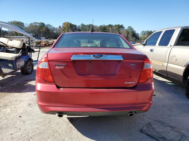 3FAHP0JG3CR158837 - 2012 FORD FUSION SEL RED photo 6