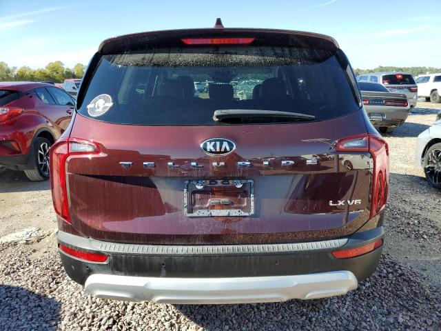 5XYP24HC0LG085032 - 2020 KIA TELLURIDE BURGUNDY photo 6