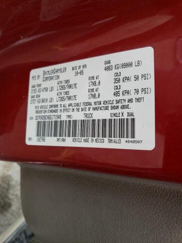 3D7KR28CX6G171549 - 2006 DODGE RAM 2500 S RED photo 12