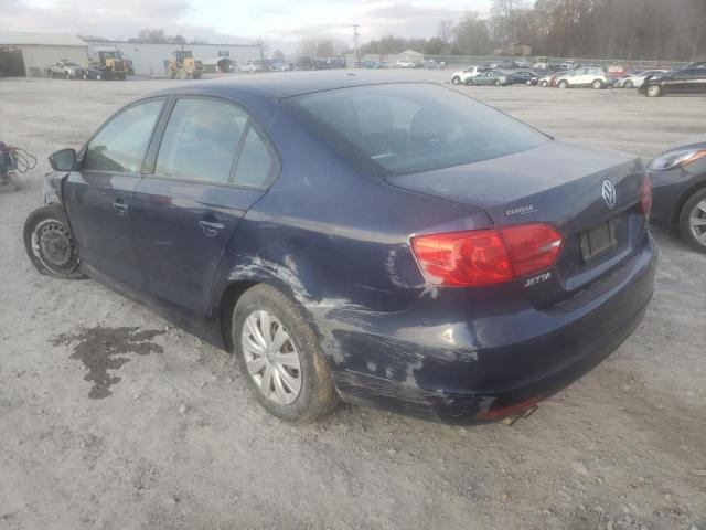 3VW2K7AJ9DM254325 - 2013 VOLKSWAGEN JETTA BASE 蓝色 照片 2