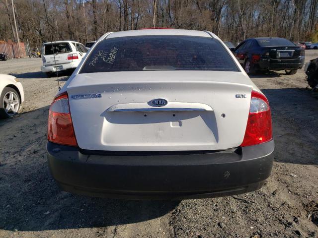 KNAFE121455122469 - 2005 KIA SPECTRA LX WHITE photo 6