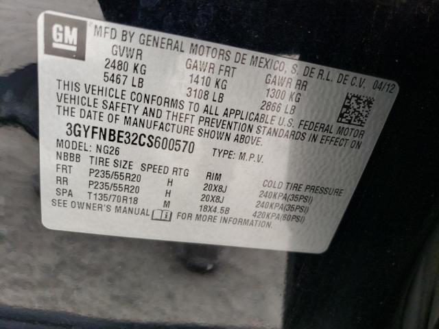 3GYFNBE32CS600570 - 2012 CADILLAC SRX PERFOR 黑色 照片 13