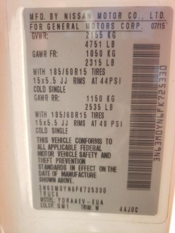 3N63M0YN6FK725330 - 2015 CHEVROLET CITY EXPRE 白色 照片 14