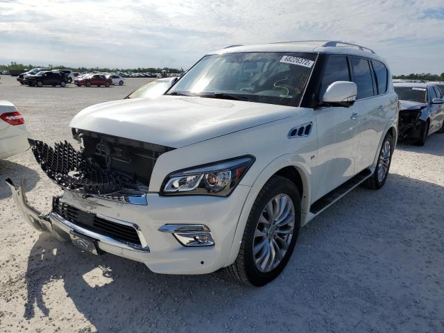 JN8AZ2NEXF9085688 - 2015 INFINITI QX80 WHITE photo 1