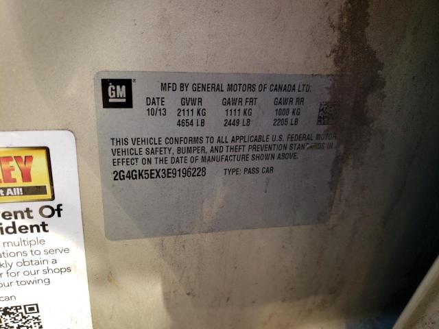 2G4GK5EX3E9196228 - 2014 BUICK REGAL 金色 照片 12