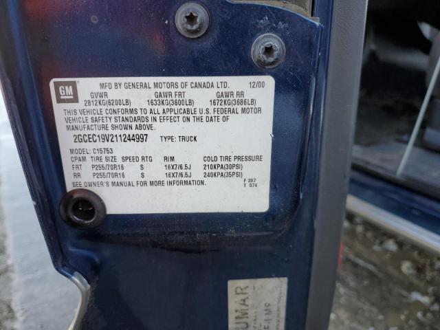 2GCEC19V211244997 - 2001 CHEVROLET SILVRDO LS TWO TONE photo 12