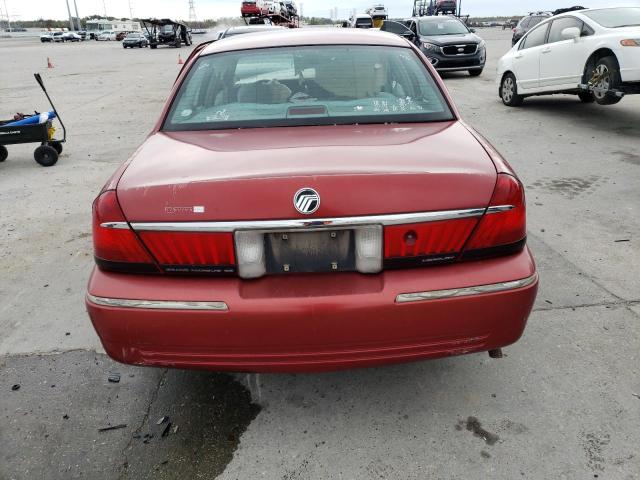 2MEFM74W0WX635217 - 1998 MERCURY GRAND MARQ MAROON photo 6