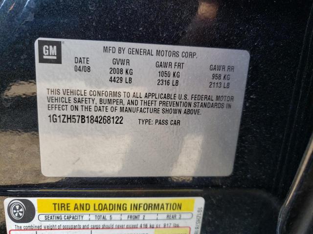 1G1ZH57B184268122 - 2008 CHEVROLET MALIBU 1LT 黑色 照片 12