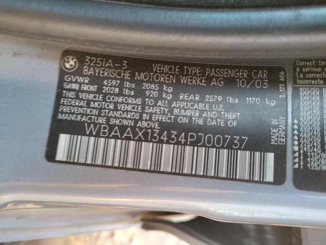 WBAAX13434PJ00737 - 2004 BMW 325I Gümüş foto 12