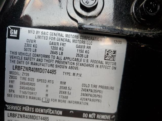 LRBFZNR40MD074485 - 2021 BUICK ENVISION E BLACK photo 13