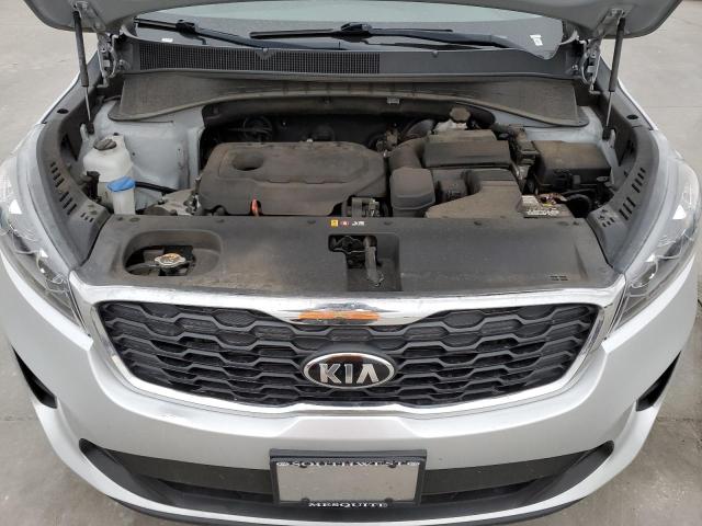 5XYPG4A34KG602181 - 2019 KIA SORENTO L SILVER photo 12